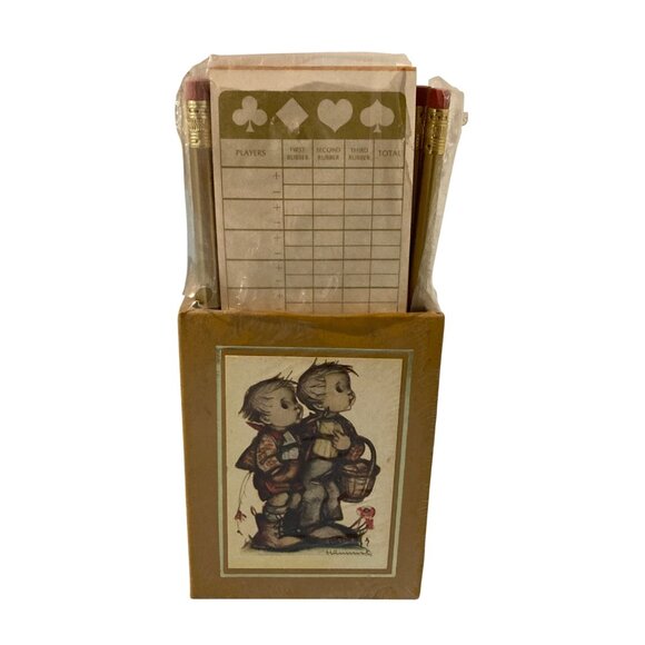 Vintage Hummel Bridge Score Cards Pad Set With Pencils - Picture 1 of 5